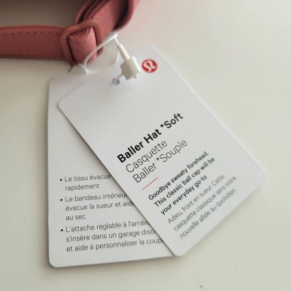 NEW LULULEMON Sweat Wicking Quick Dry SOFT MAUVE PINK BALLER HAT NWT AUTHENTIC - Picture 5 of 6